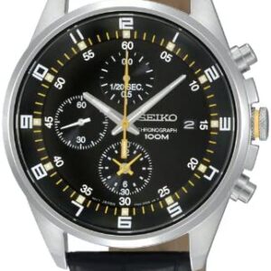 lbwm ĐỒNG HỒ NAM SEIKO CHRONOGRAPH SNDC89PD DÂY DA THÉP KHÔNG GỈ