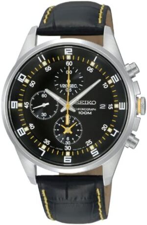 lbwm ĐỒNG HỒ NAM SEIKO CHRONOGRAPH SNDC89PD DÂY DA THÉP KHÔNG GỈ