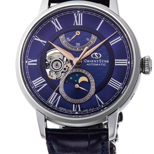 lbwm ĐỒNG HỒ NAM ORIENT STAR MOON PHASE RK-AM0006L MÁY CƠ MẶT XANH NAM TÍNH