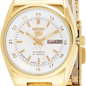 lbwm ĐỒNG HỒ NỮ SEIKO AUTOMATIC SYMC02J1 MẶT TRẮNG ĐỒNG HỒ NHẬT MÁY CƠ MẠ VÀNG