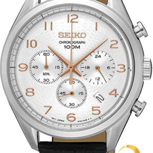 lbwm ĐỒNG HỒ NAM SEIKO SSB227P1 QUARTZ CHRONOGRAPH DA BÊ