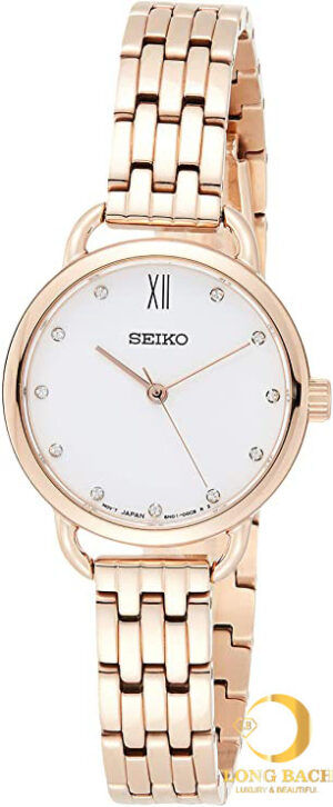 lbwm ĐỒNG HỒ NỮ SEIKO SUR698P1 MÁY PIN MẠ VÀNG HỒNG TOÀN BỘ